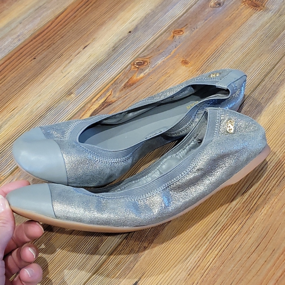 Cole Haan Silver Gray Metallic Ballet Flats - Picture 3 of 6